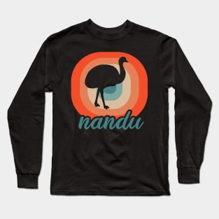 Nandu Liebhaber Laufvogel Bauernhof Eier Long Sleeve T-Shirt